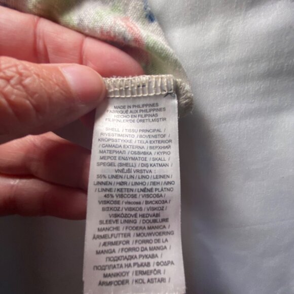 Lauren Ralph Lauren Black Label Floral  Blouse Short Sleeve Peplum Cottagecore - Picture 7 of 7